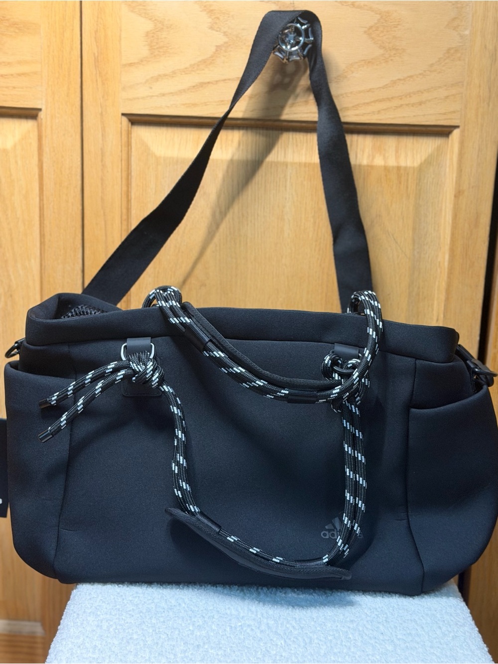 adidas Black Tote with Contrasting Rope Handles